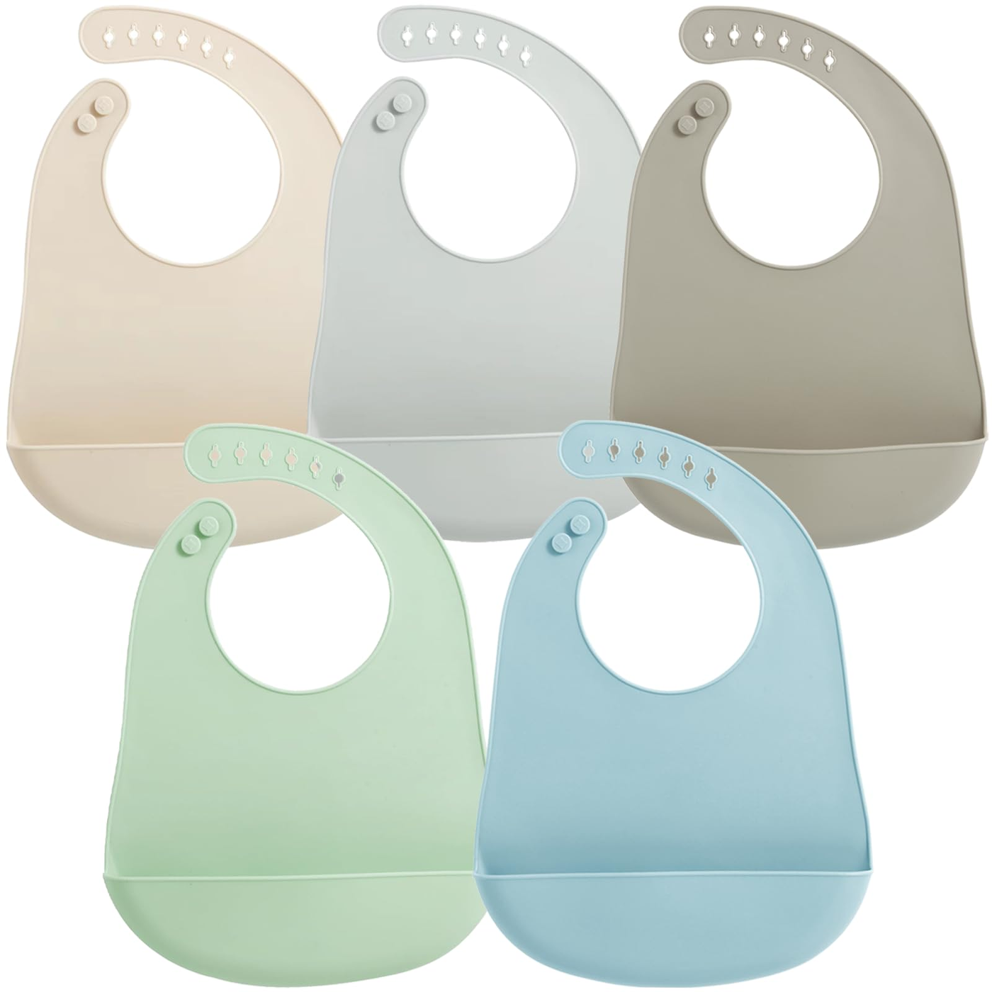 George Axion Baby Silicone Baby Bib Sage