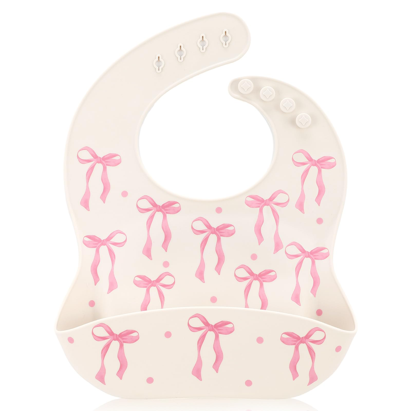 George Axion Baby Silicone Baby Bib Peach