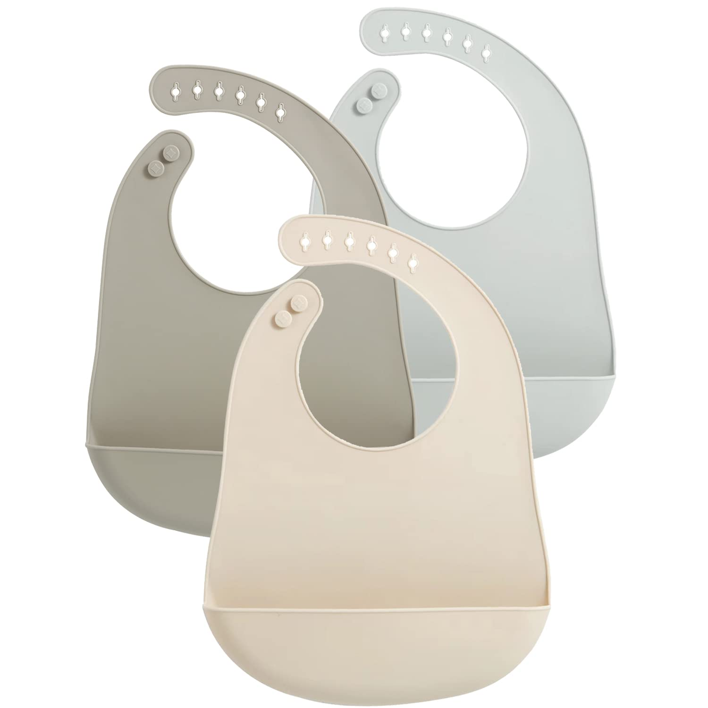 George Axion Baby Silicone Baby Bib Cream