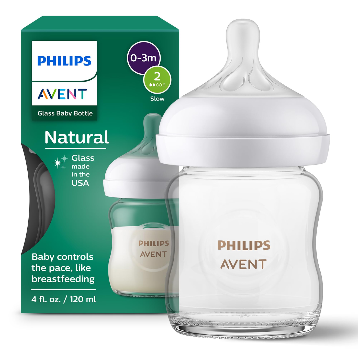 George Axion Baby Glass Baby Bottle 4oz