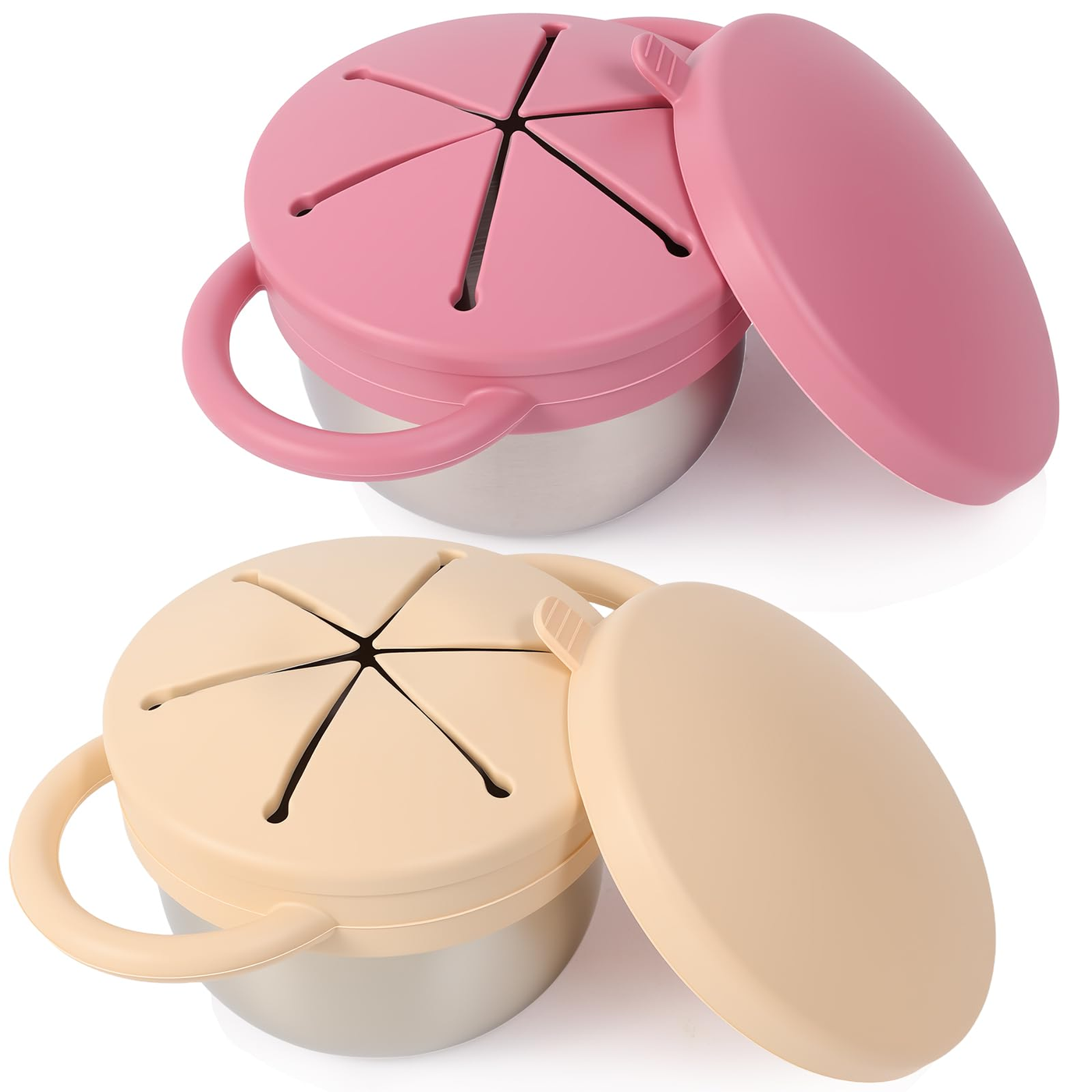 George Axion Baby Silicone Snack Cup Peach